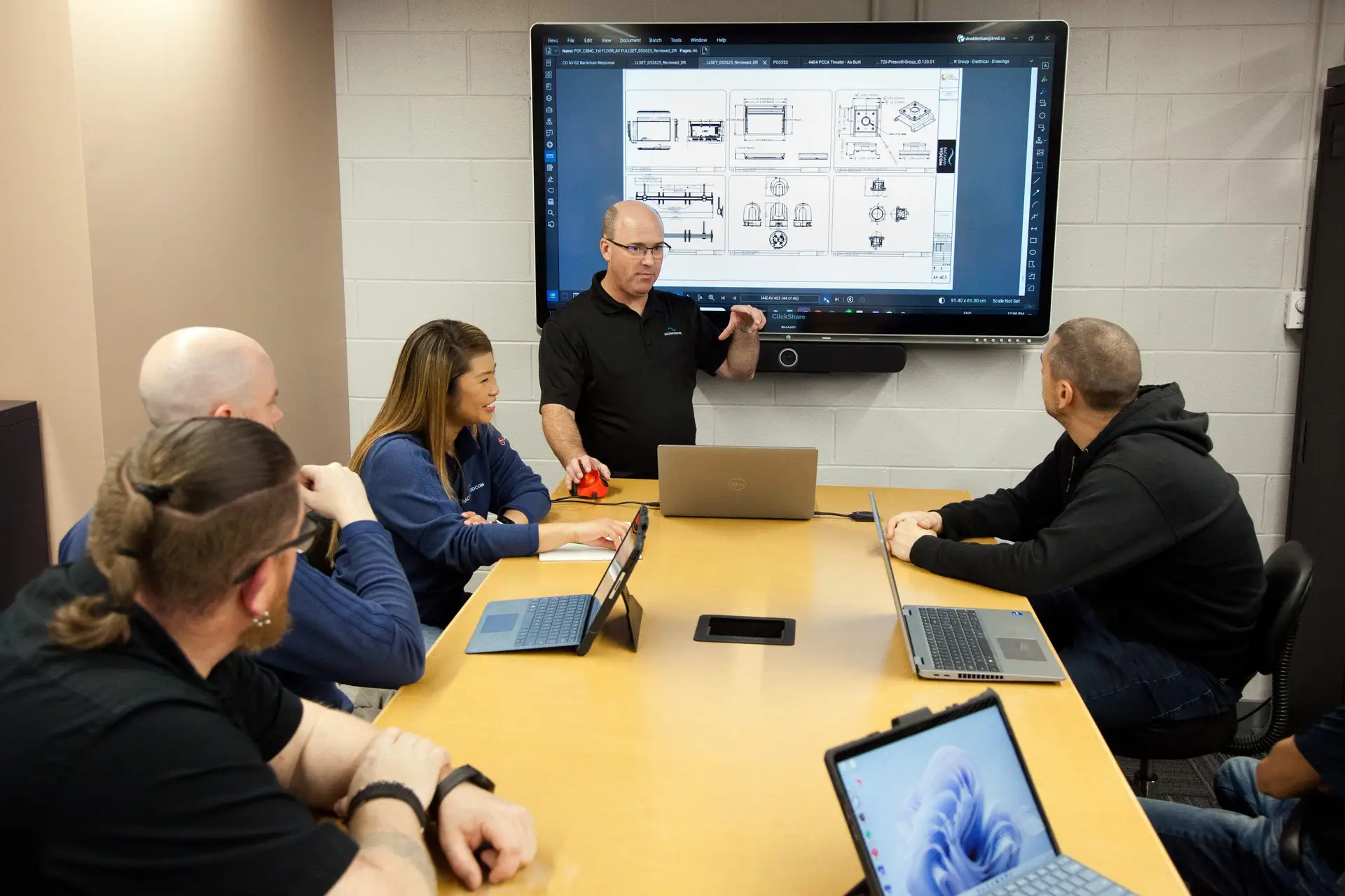 AI meeting room technology | AV integrator Halifax | Backman Videcom Board Room | boardroom av systems